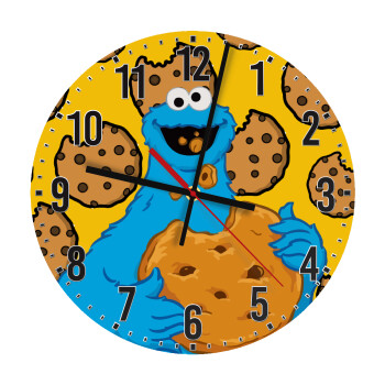 Cookie Monster, Ρολόι τοίχου ξύλινο (30cm)