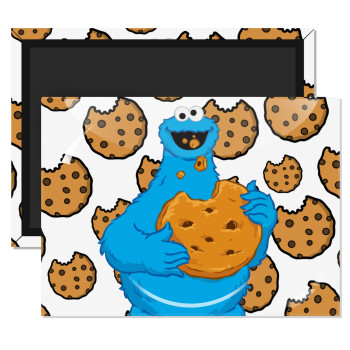 Cookie Monster, Ορθογώνιο μαγνητάκι ψυγείου διάστασης 9x6cm