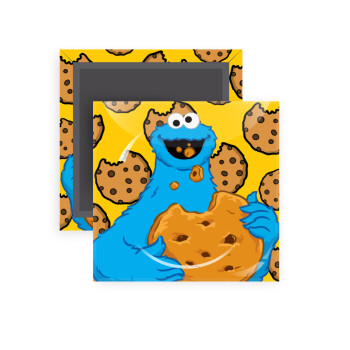 Cookie Monster, Μαγνητάκι ψυγείου τετράγωνο διάστασης 5x5cm