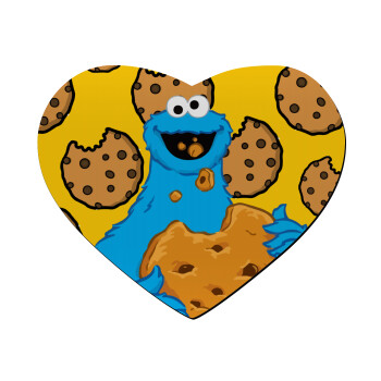 Cookie Monster, Mousepad καρδιά 23x20cm