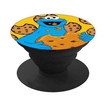 Cookie Monster, Pop Socket Μαύρο Βάση Στήριξης Κινητού στο Χέρι