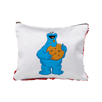 Cookie Monster, Τσαντάκι νεσεσέρ με πούλιες (Sequin) Κόκκινο
