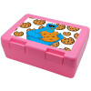 Children's cookie container PINK 185x128x65mm (BPA free plastic)