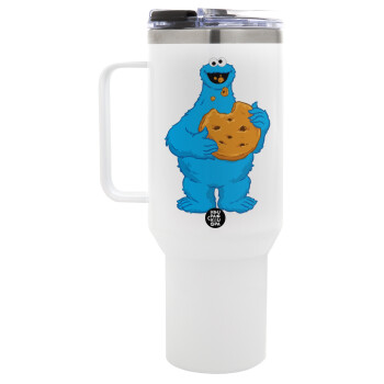 Cookie Monster, Mega Stainless steel Tumbler with lid, double wall 1,2L