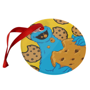 Cookie Monster, Christmas ornament glass 9cm