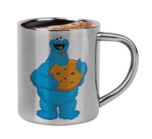 Cookie Monster — Double-wall metal cup for espresso (220ml)