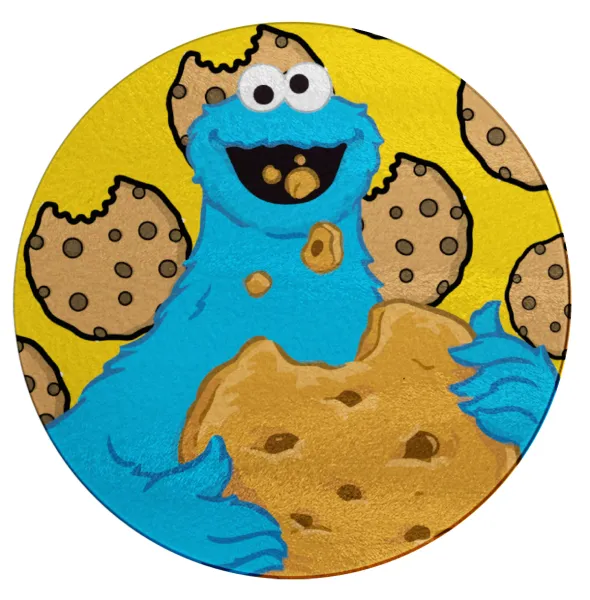 Cookie Monster — Επιφάνεια κοπής γυάλινη στρογγυλή (30cm)