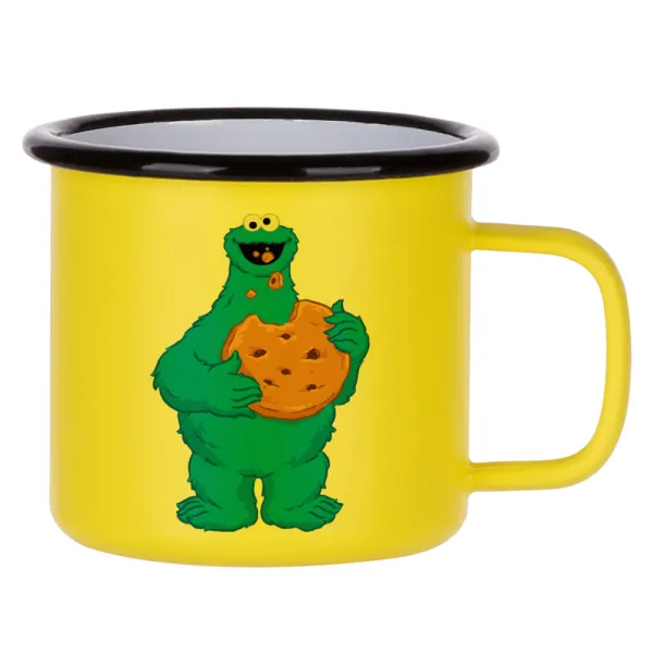 Cookie Monster — Metallic enamel MATT Yellow cup 360ml