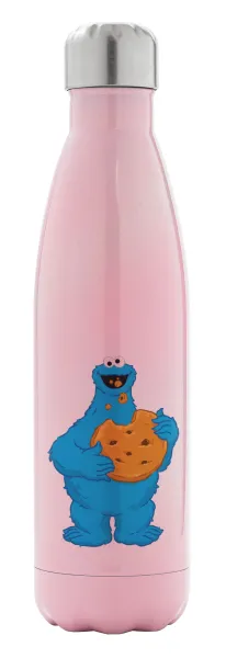 Cookie Monster — Μεταλλικό παγούρι θερμός Ροζ Ιριδίζον (Stainless steel), διπλού τοιχώματος, 500ml
