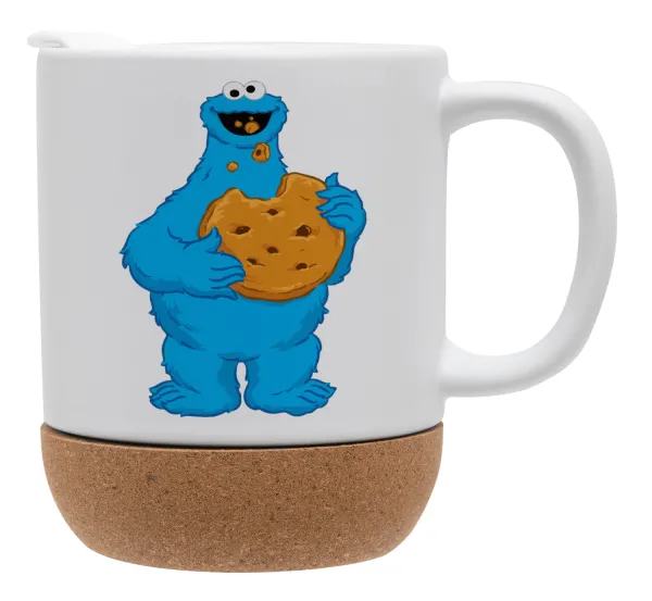 Cookie Monster — Κούπα, κεραμική με βάση φελού και καπάκι (ΜΑΤ), 330ml