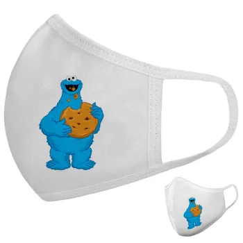 Cookie Monster, Μάσκα υφασμάτινη υψηλής άνεσης παιδική (Δώρο πλαστική θήκη)