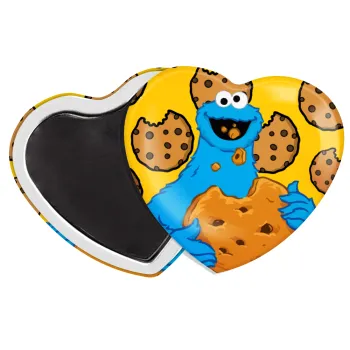 Cookie Monster, Μαγνητάκι καρδιά (57x52mm)