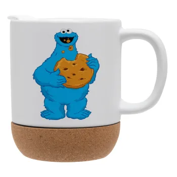Cookie Monster, Κούπα, κεραμική με βάση φελού και καπάκι (ΜΑΤ), 330ml