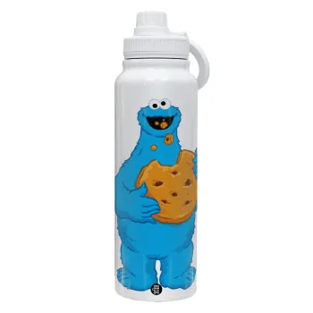 Cookie Monster, Θερμός 1L Ανοξείδωτο με Βάση Κινητού & Διπλά Τοιχώματα