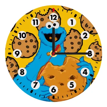 Cookie Monster, Wooden wall clock (20cm)