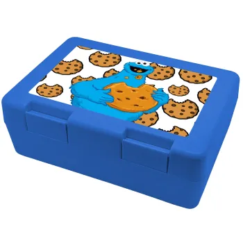 Cookie Monster, Παιδικό δοχείο κολατσιού ΜΠΛΕ 185x128x65mm (BPA free πλαστικό)