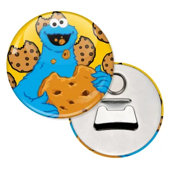 Cookie Monster, Μαγνητάκι και ανοιχτήρι μπύρας στρογγυλό διάστασης 5,9cm