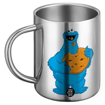 Cookie Monster, BIG Mug Stainless steel double wall (450ml)