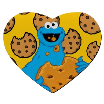 Cookie Monster, Mousepad heart 23x20cm