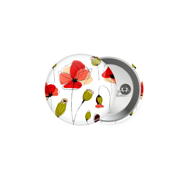 Red poppy flowers papaver, Κονκάρδα παραμάνα 5.9cm
