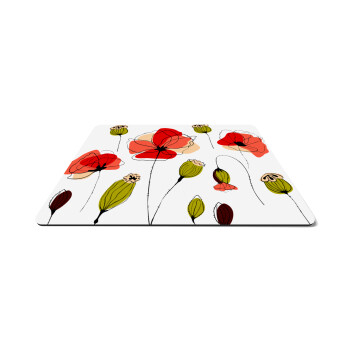 Red poppy flowers papaver, Mousepad rect 27x19cm