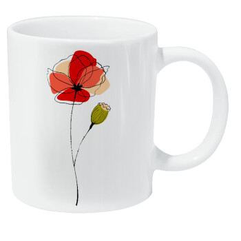 Red poppy flowers papaver, Κούπα Giga, κεραμική, 590ml