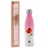 Πασχαλινή Λαμπάδα με Μεταλλικό παγούρι θερμός Ροζ/Λευκό (Stainless steel), διπλού τοιχώματος, 500ml & κερί αρωματικό πλακέ (30cm) (ΡΟΖ)