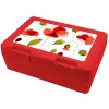 Children's cookie container RED 185x128x65mm (BPA free plastic)