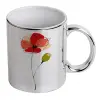 Mug ceramic, silver mirror, 330ml