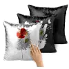 Μαξιλάρι καναπέ Μαγικό Μαύρο με πούλιες 40x40cm περιέχεται το γέμισμα