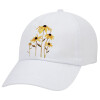 Daisies flower, Καπέλο ενηλίκων Jockey Λευκό (snapback, 5-φύλλο, unisex)