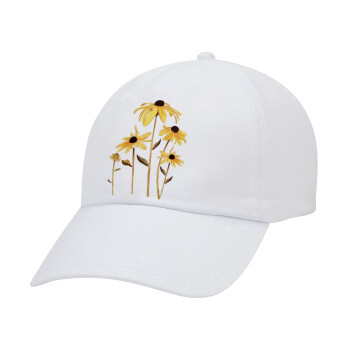 Daisies flower, Καπέλο Baseball Λευκό (5-φύλλο, unisex)