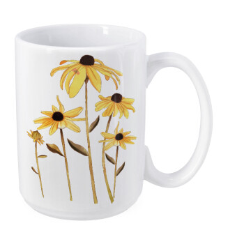 Daisies flower, Κούπα Mega, κεραμική, 450ml