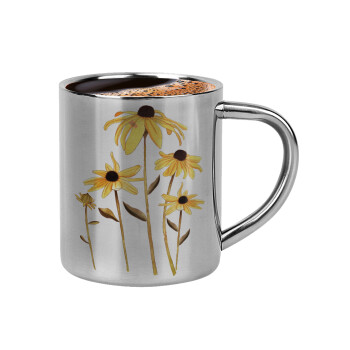 Daisies flower, Κουπάκι μεταλλικό διπλού τοιχώματος για espresso (220ml)