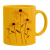 Ceramic coffee mug yellow, 330ml