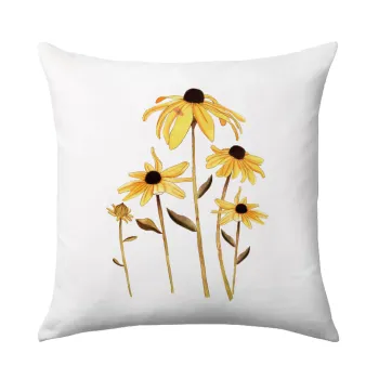 Daisies flower, Μαξιλάρι καναπέ 40x40cm περιέχεται το  γέμισμα