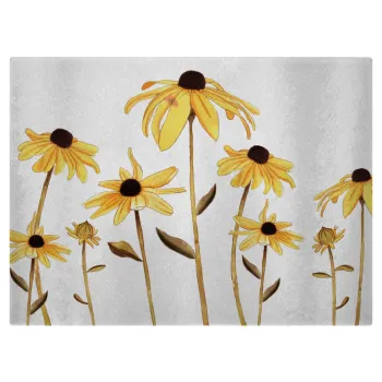 Daisies flower, Επιφάνεια κοπής γυάλινη (38x28cm)