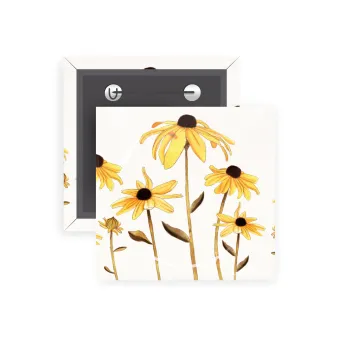 Daisies flower, Κονκάρδα παραμάνα τετράγωνη 5x5cm