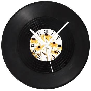 Daisies flower, Ρολόι τοίχου Βινύλιο (30cm)