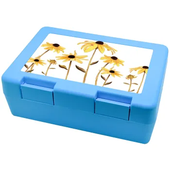 Daisies flower, Παιδικό δοχείο κολατσιού ΓΑΛΑΖΙΟ 185x128x65mm (BPA free πλαστικό)