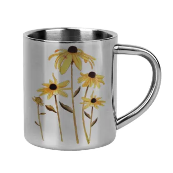 Daisies flower, Κούπα Ανοξείδωτη διπλού τοιχώματος 300ml