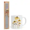 Easter Set, Ceramic Cup (330ml) & Easter aromatic flat candle (30cm) (GRAY)