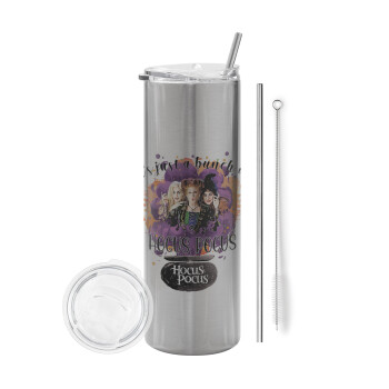 Hocus Pocus, Tumbler stainless steel Silver 600ml, with metal straw & cleaning brush