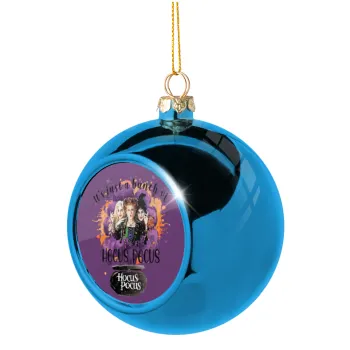 Hocus Pocus, Blue Christmas tree ball ornament 8cm