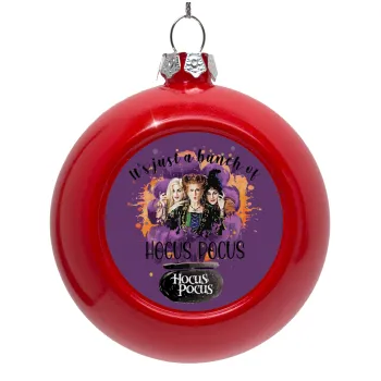 Hocus Pocus, Red Christmas tree ornament bauble 8cm