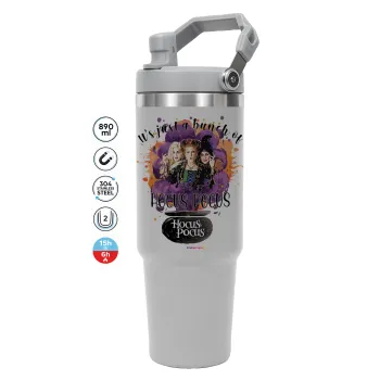 Hocus Pocus, GREY color, 890ml (30oz) stainless Steel Tumbler with Handle