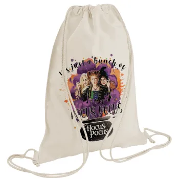 Hocus Pocus, Backpack bag GYMBAG natural (28x40cm)