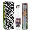 Easter candle, metallic white thermos bottle (500ml) & aromatic flat candle (30cm) (GRAY)