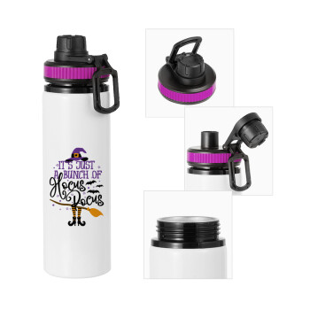 It's just a bunch of hocus pocus - halloween, Metallic water bottle with safety lid, 850ml aluminum