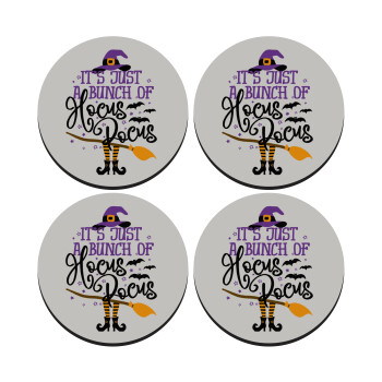 It's just a bunch of hocus pocus - halloween, SET of 4 round wooden coasters (9cm)